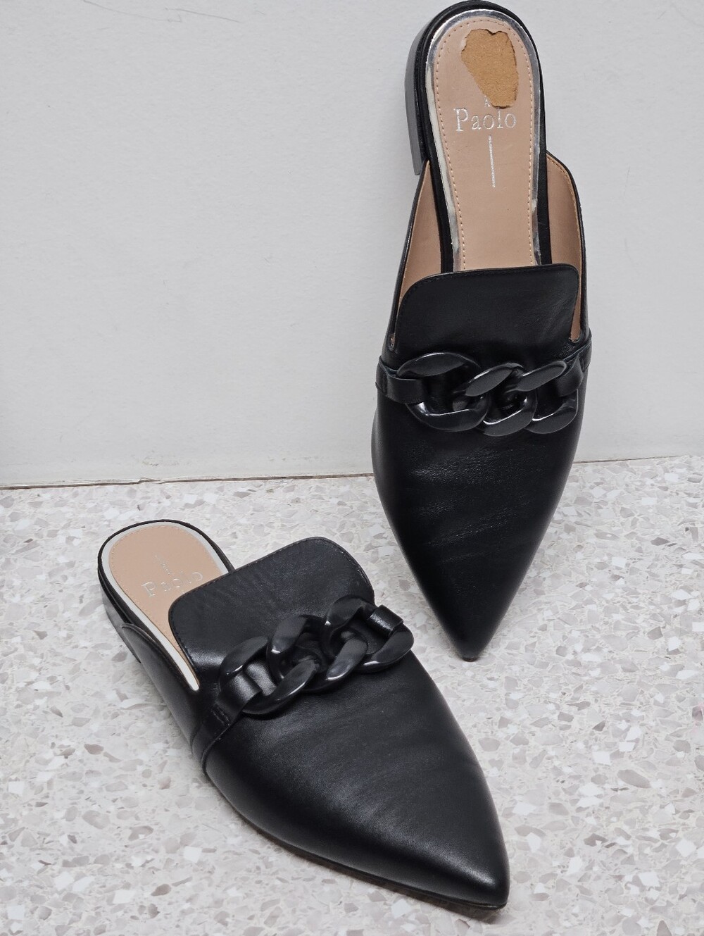 Linea Paolo Adora Pointed Toe Mule Black Size 8.5